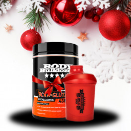 Karácsonyi csomag BCAA + Glutamine Professional 500 g + Shaker 300 ml - BodyBulldozer