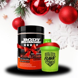 Karácsonyi csomag BCAA + Glutamine Light 500 g + Shaker 300 ml - BodyBulldozer