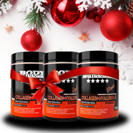 Karácsonyi csomag Collagen Hyaluron 300 g + Collagen Light 300 g + Collagen Vitamin 300 g - BodyBulldozer