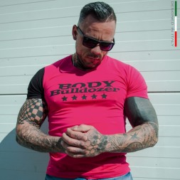 Póló BODYBULLDOZER 503 neon pink - BodyBulldozer