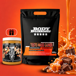 Testo Mass Gainer 2000 g + 100% Peanut Butter 850 g - BodyBulldozer