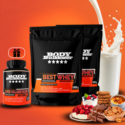 Best Whey Professional 2000 g + Super Collagen Elixir 120 kaps - BodyBulldozer